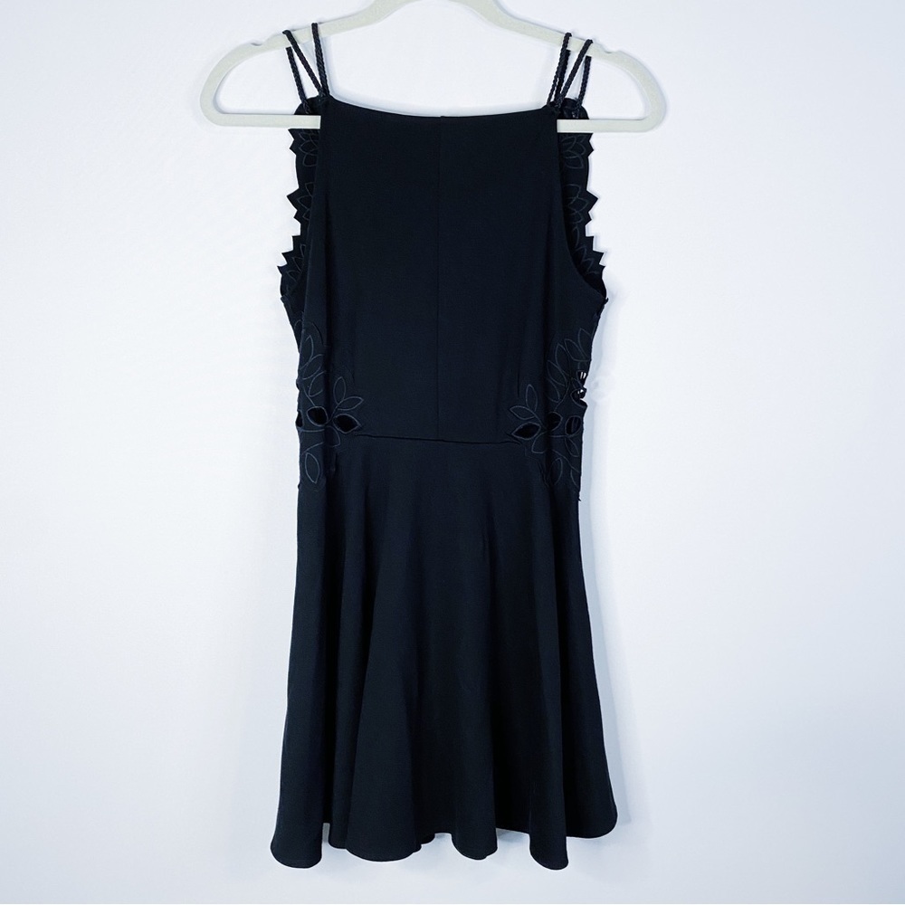 Free People - Black Strappy Embroidered Dress